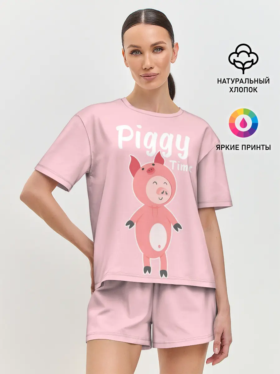 Женская пижама с шортами / Piggy Time