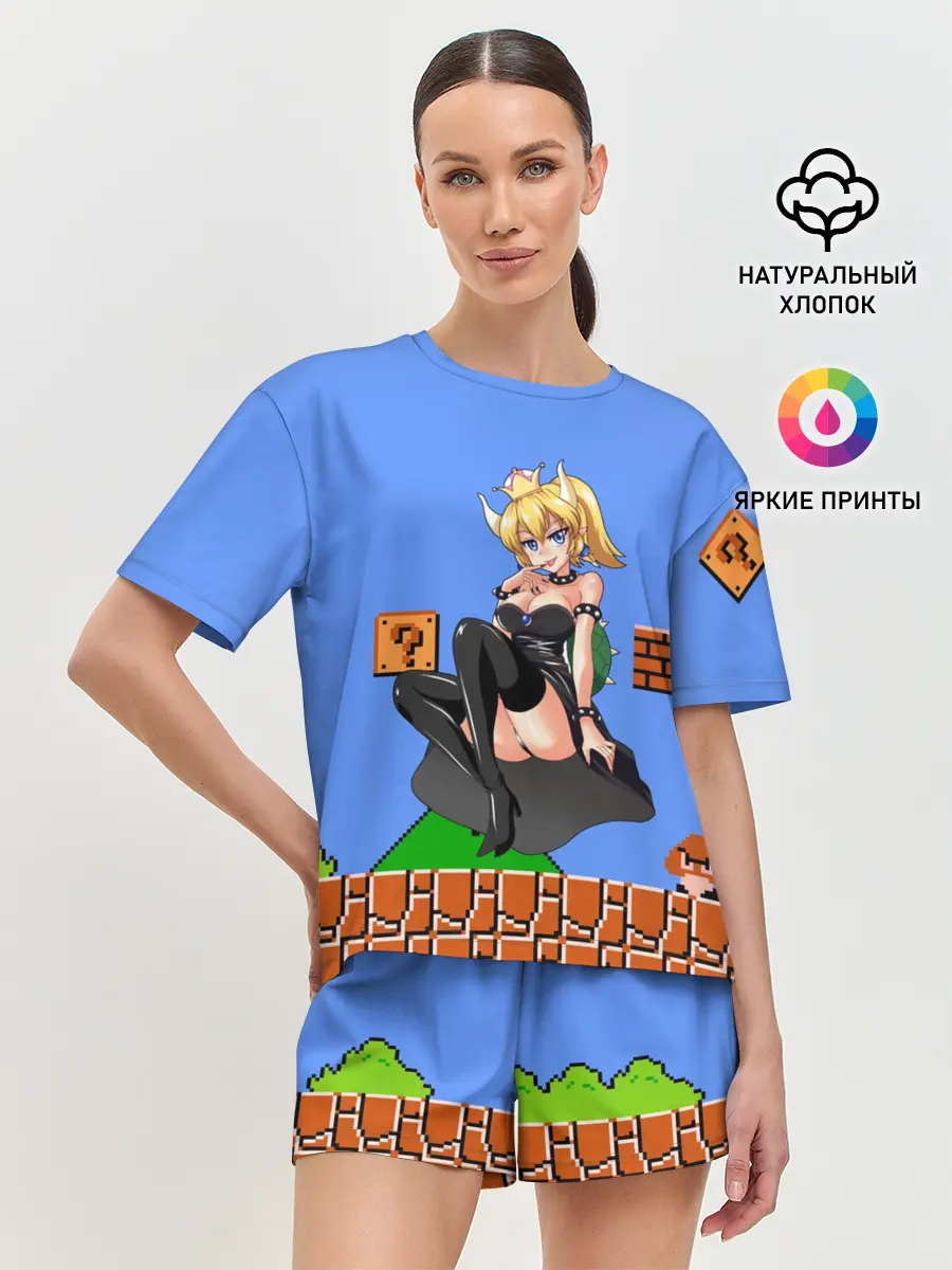 Женская пижама с шортами / Bowsette