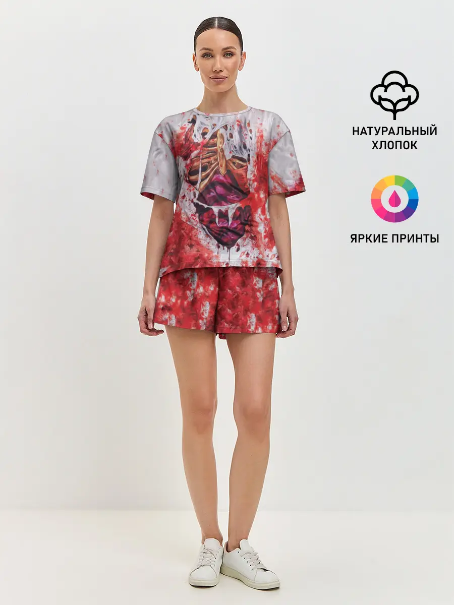 Женская пижама с шортами / Кровь