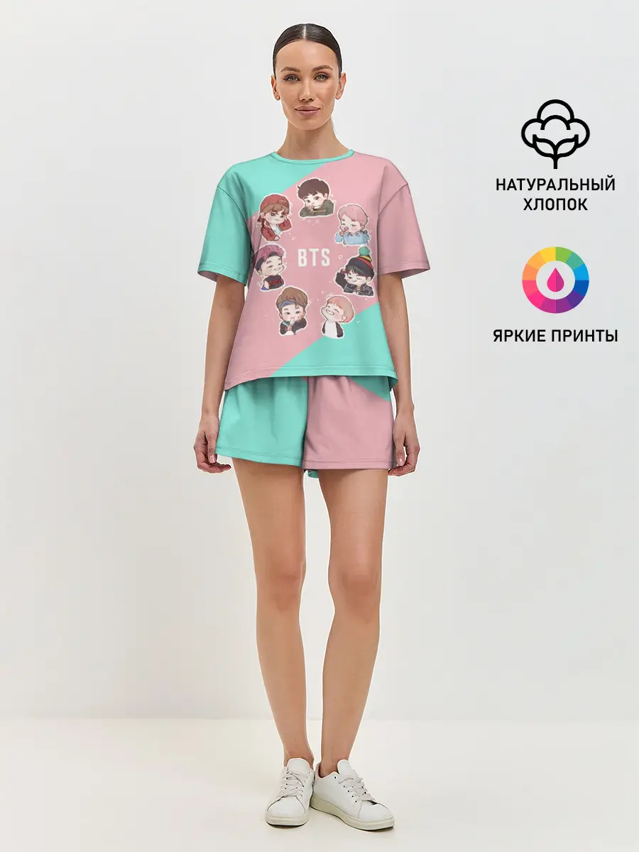 Женская пижама с шортами / BTS