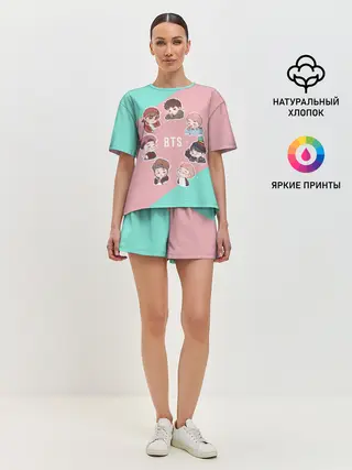 Женская пижама с шортами / BTS