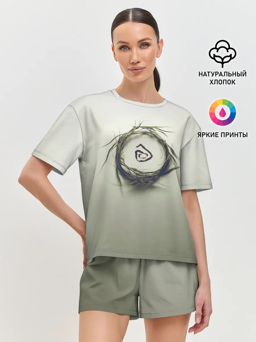 Женская пижама с шортами / Настоящий Детектив Символ