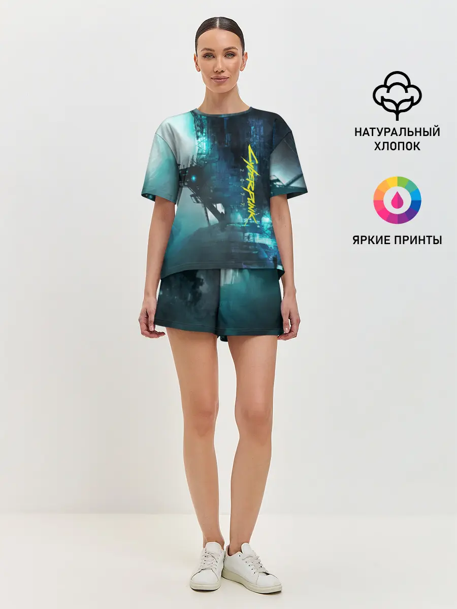 Женская пижама с шортами / Cyberpunk 2077