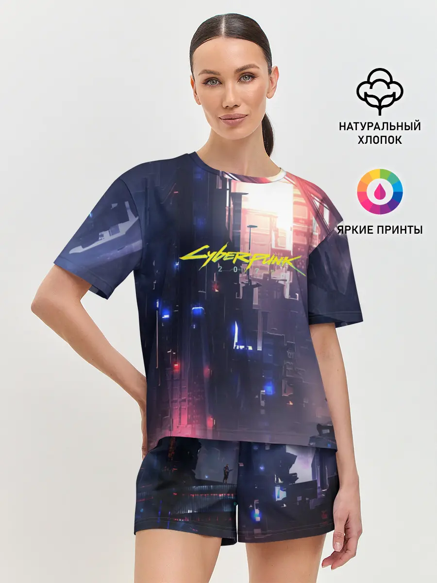 Женская пижама с шортами / Cyberpunk 2077