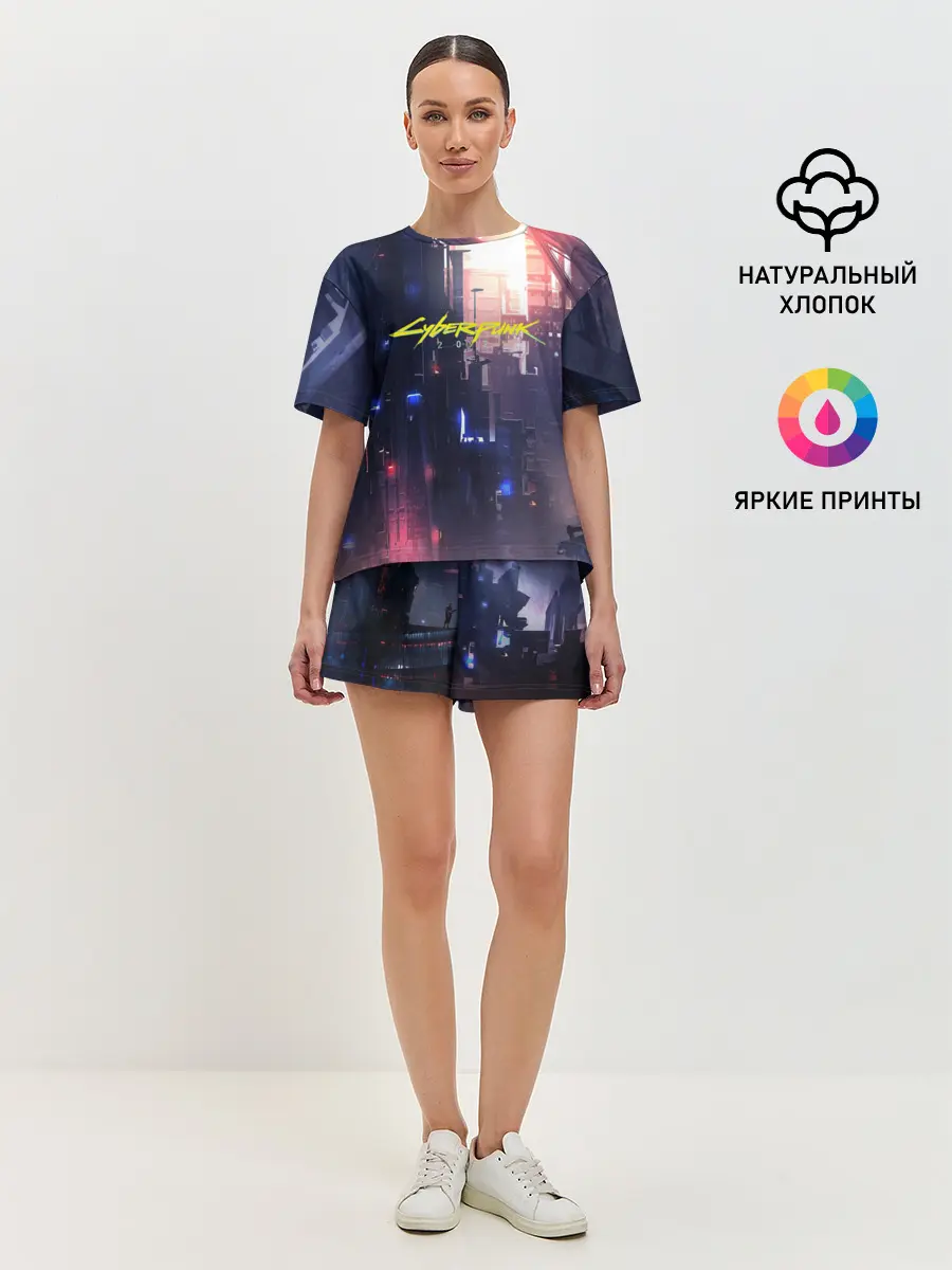 Женская пижама с шортами / Cyberpunk 2077