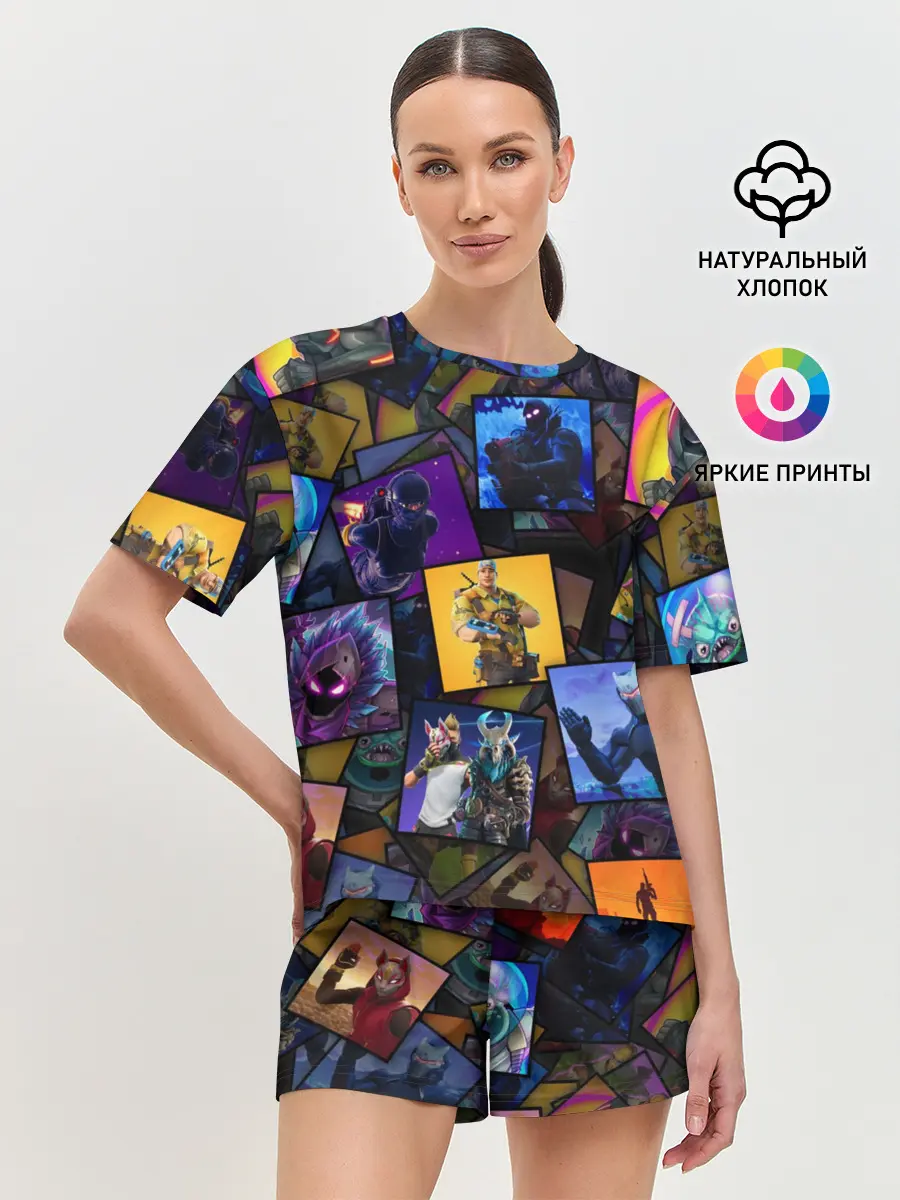 Женская пижама с шортами / FORTNITE | ФОРТНАЙТ