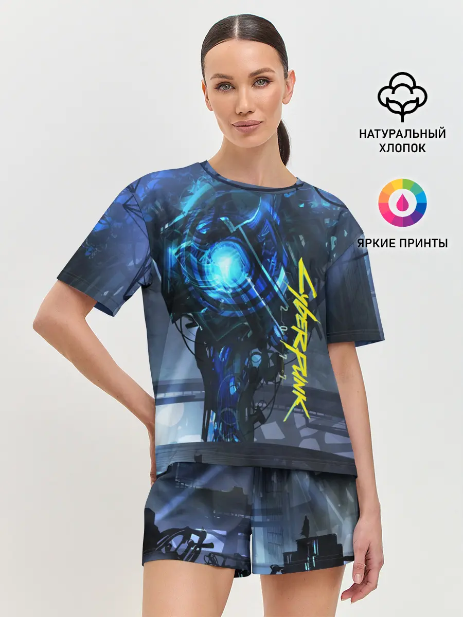 Женская пижама с шортами / CYBERPUNK 2077