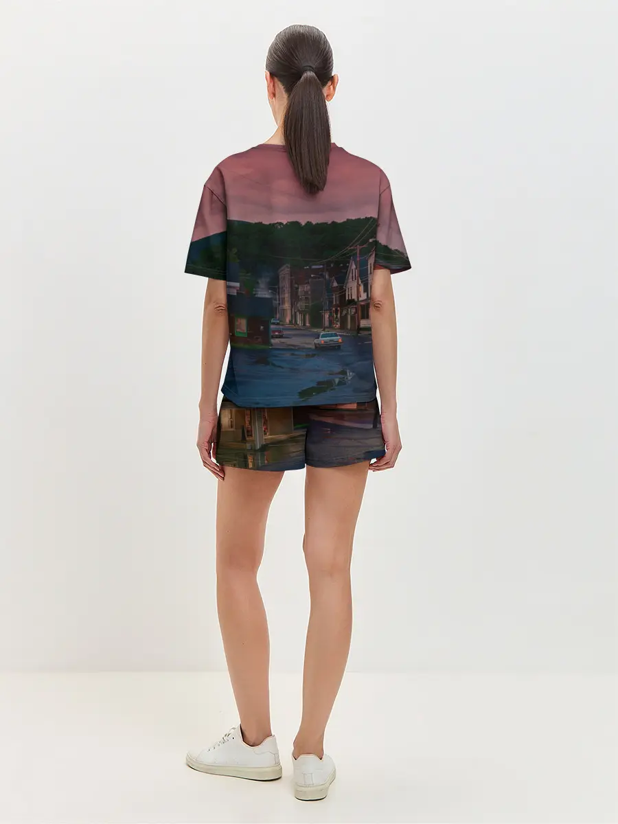 Женская пижама с шортами / Кошачья Атака!