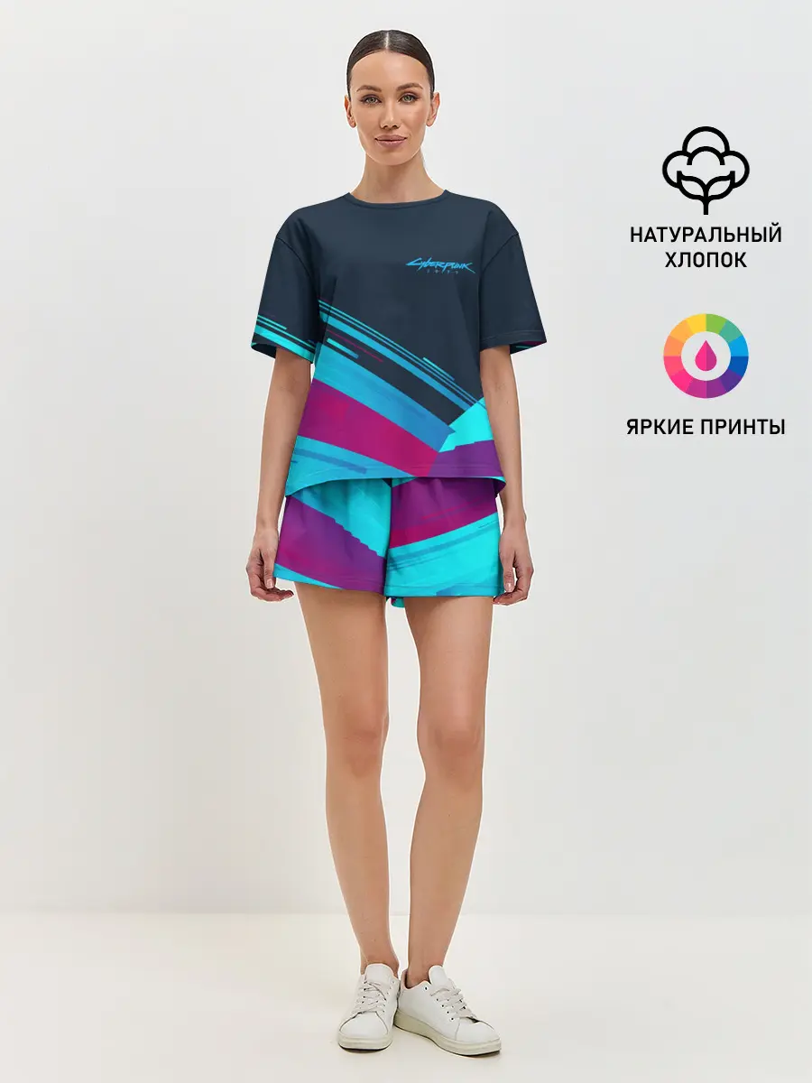 Женская пижама с шортами / CYBERPUNK 2077