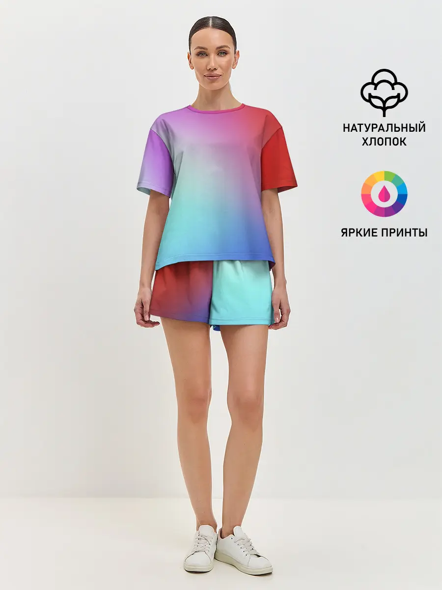 Женская пижама с шортами / Colorful Gradient