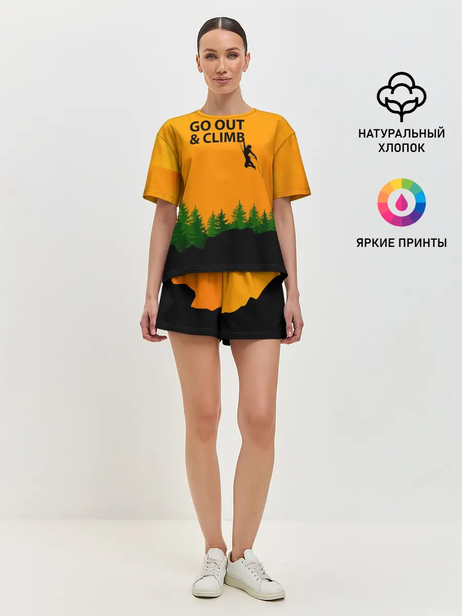 Женская пижама с шортами / Альпинизм
