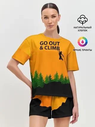 Женская пижама с шортами / Альпинизм