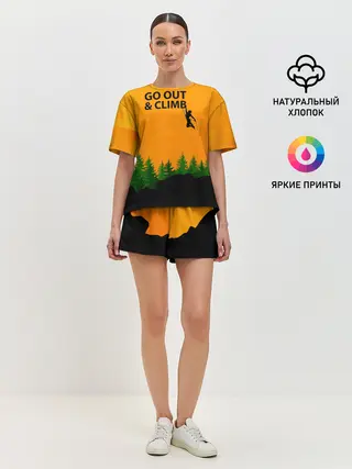 Женская пижама с шортами / Альпинизм