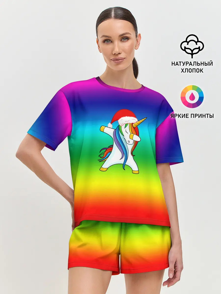 Женская пижама с шортами / Dab New Year