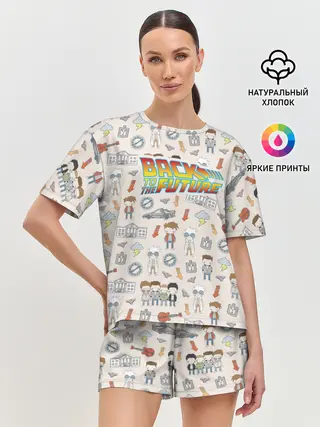Женская пижама с шортами / Back to the future_5