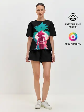 Женская пижама с шортами / Сон Гоку розовый