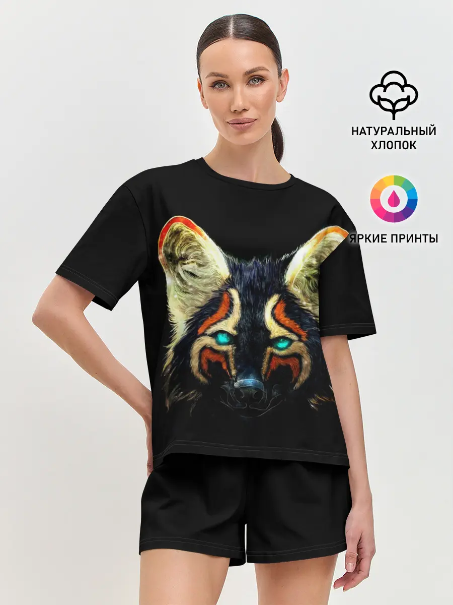 Женская пижама с шортами / Рыжий лис