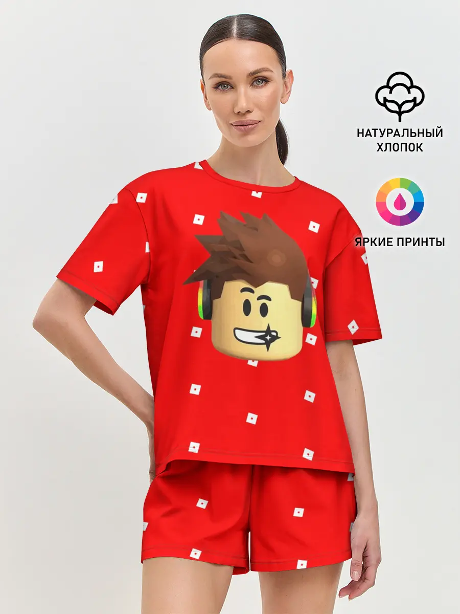 Женская пижама с шортами / ROBLOX Head
