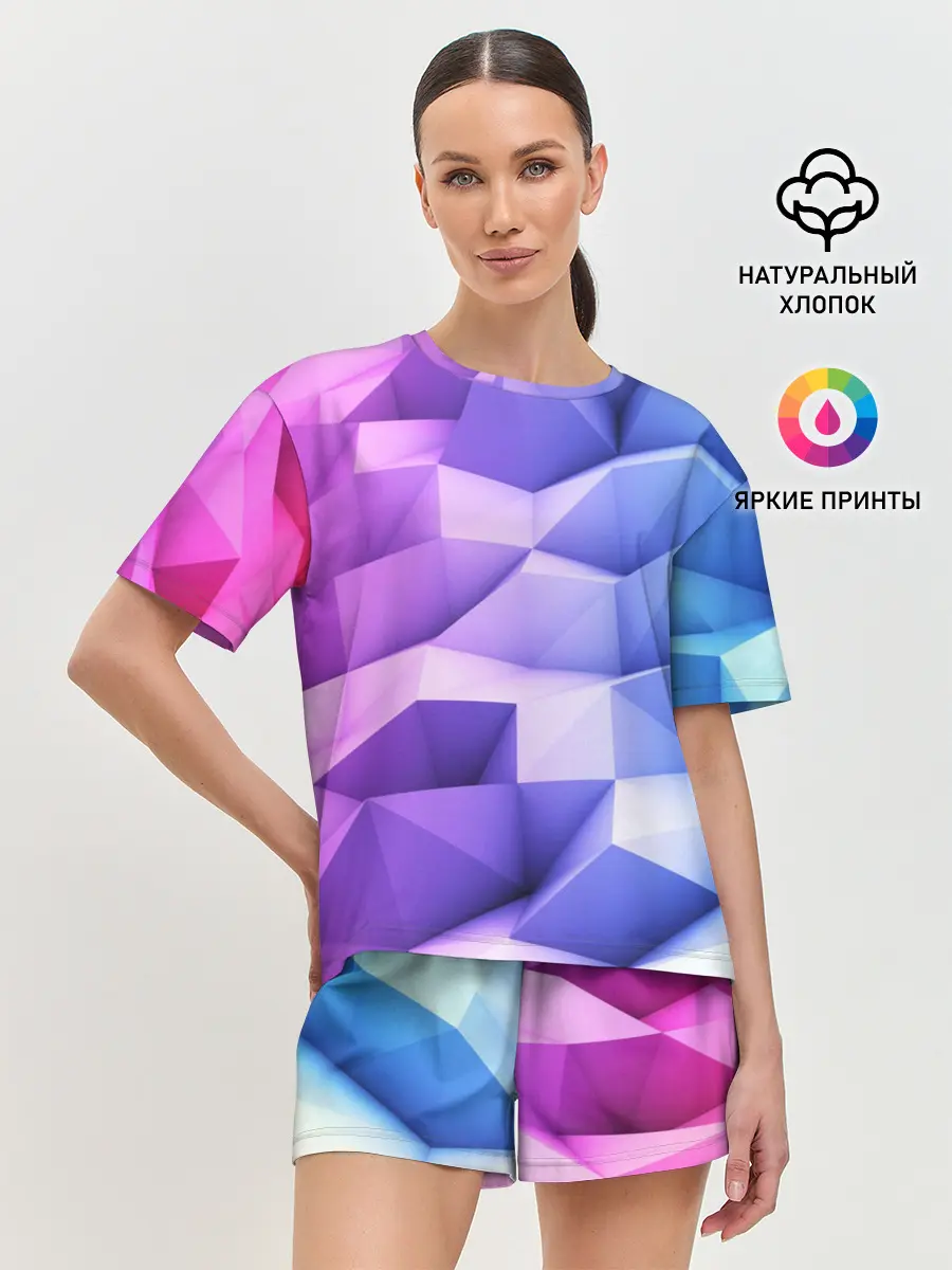 Женская пижама с шортами / Текстура