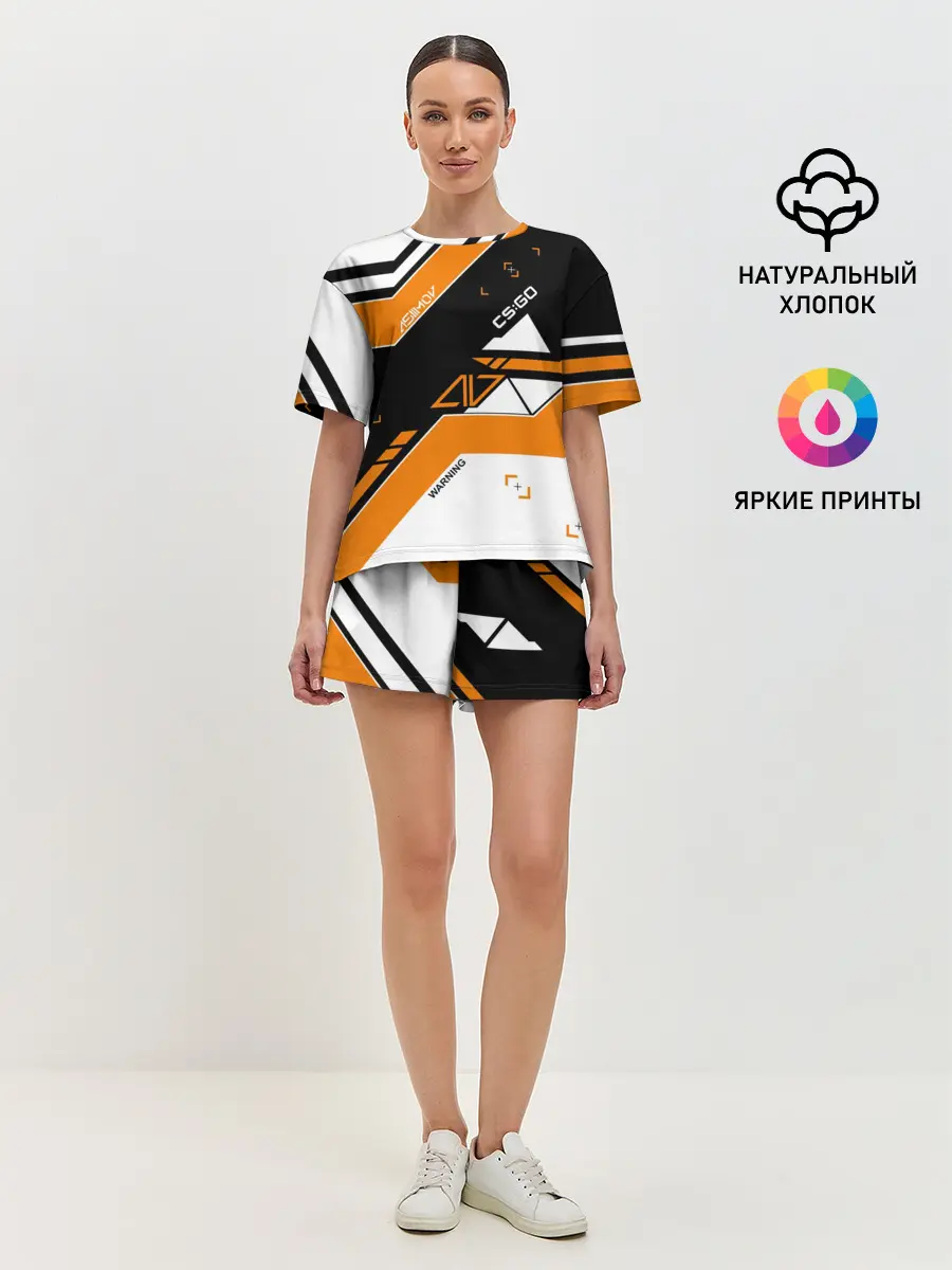 Женская пижама с шортами / CS:GO - Asiimov Inverted