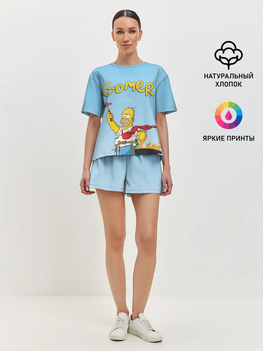 Женская пижама с шортами / Гомер