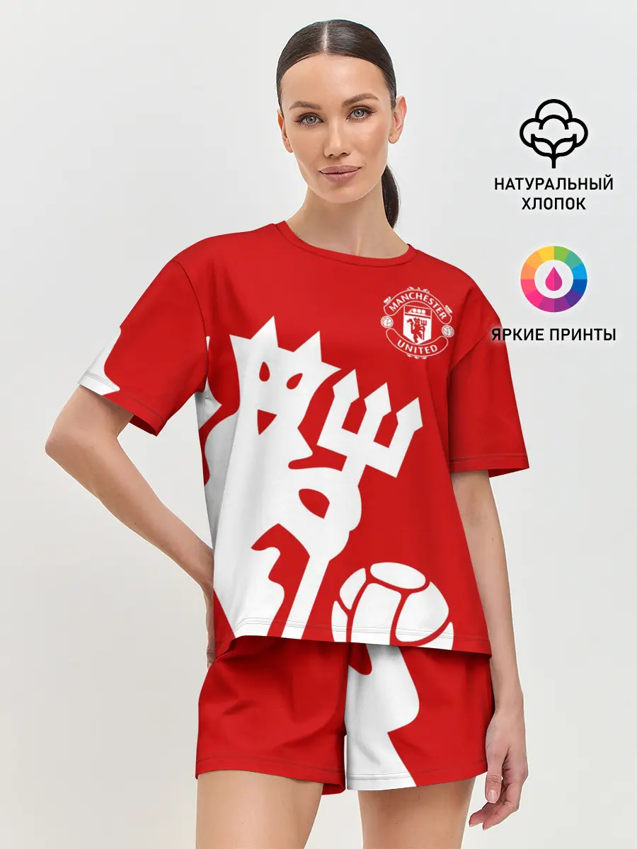 Женская пижама с шортами / Манчестер Юнайтед