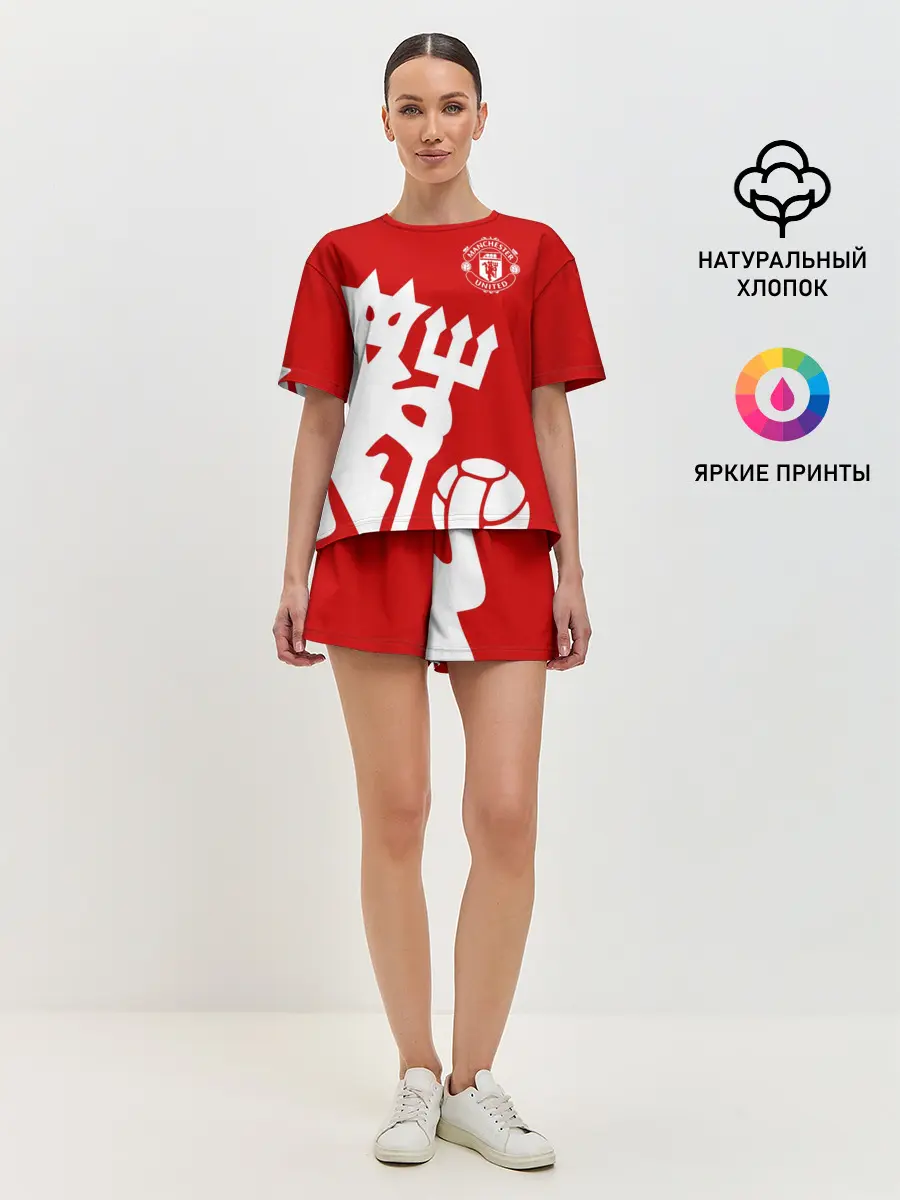 Женская пижама с шортами / Манчестер Юнайтед