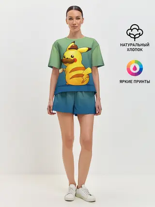 Женская пижама с шортами / Детектив Пикачу