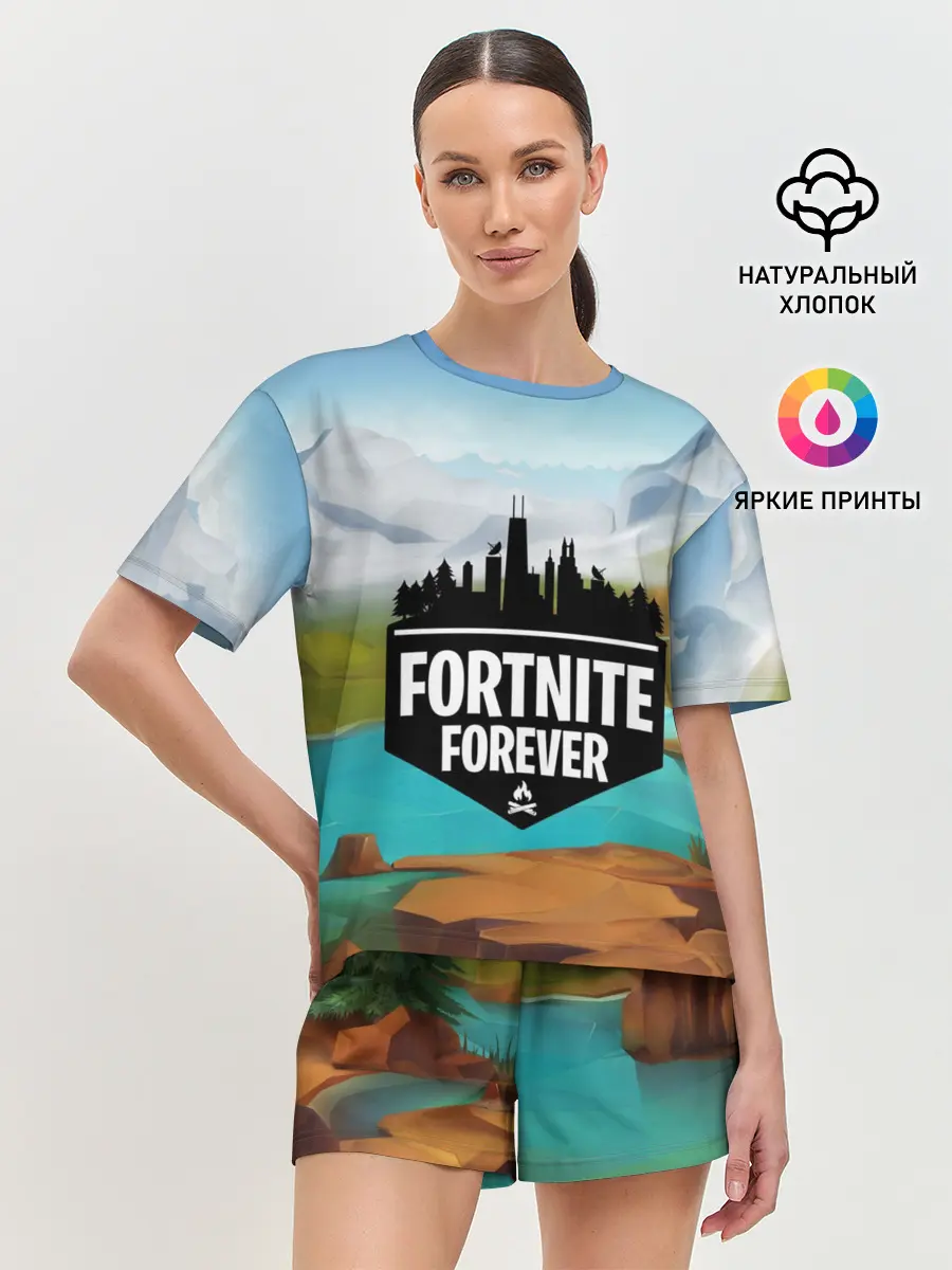Женская пижама с шортами / Fortnite Forever