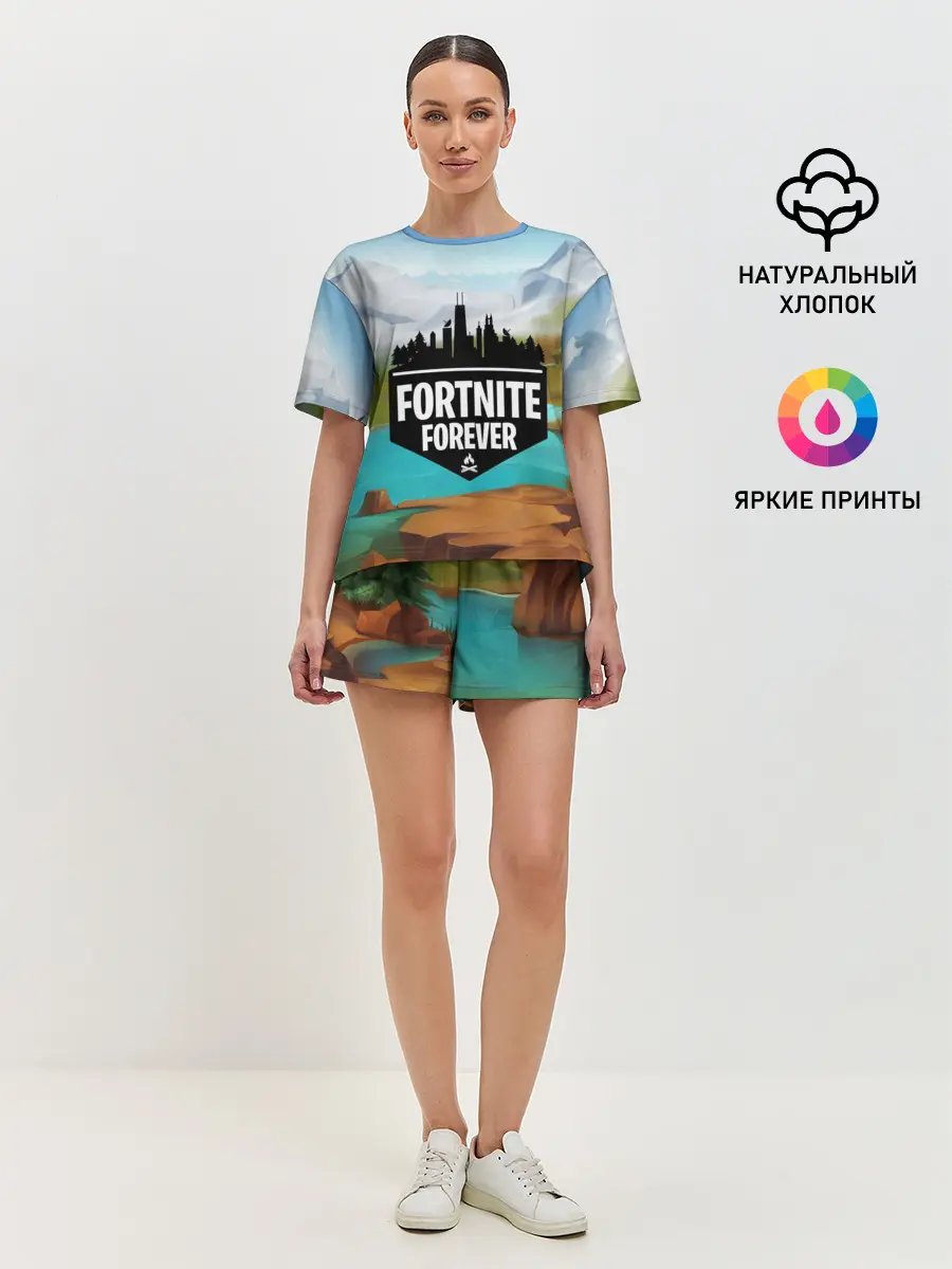 Женская пижама с шортами / Fortnite Forever