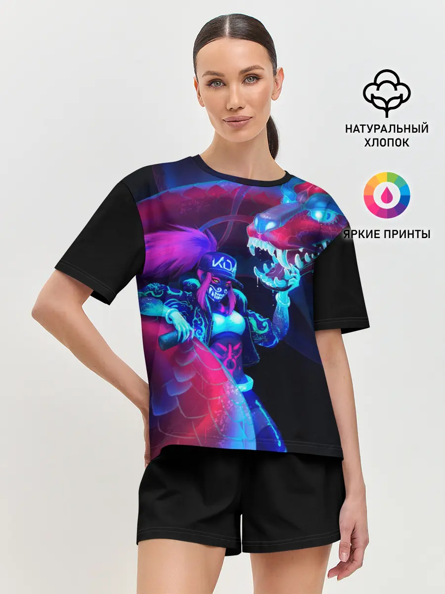 Женская пижама с шортами / Akali. KDA