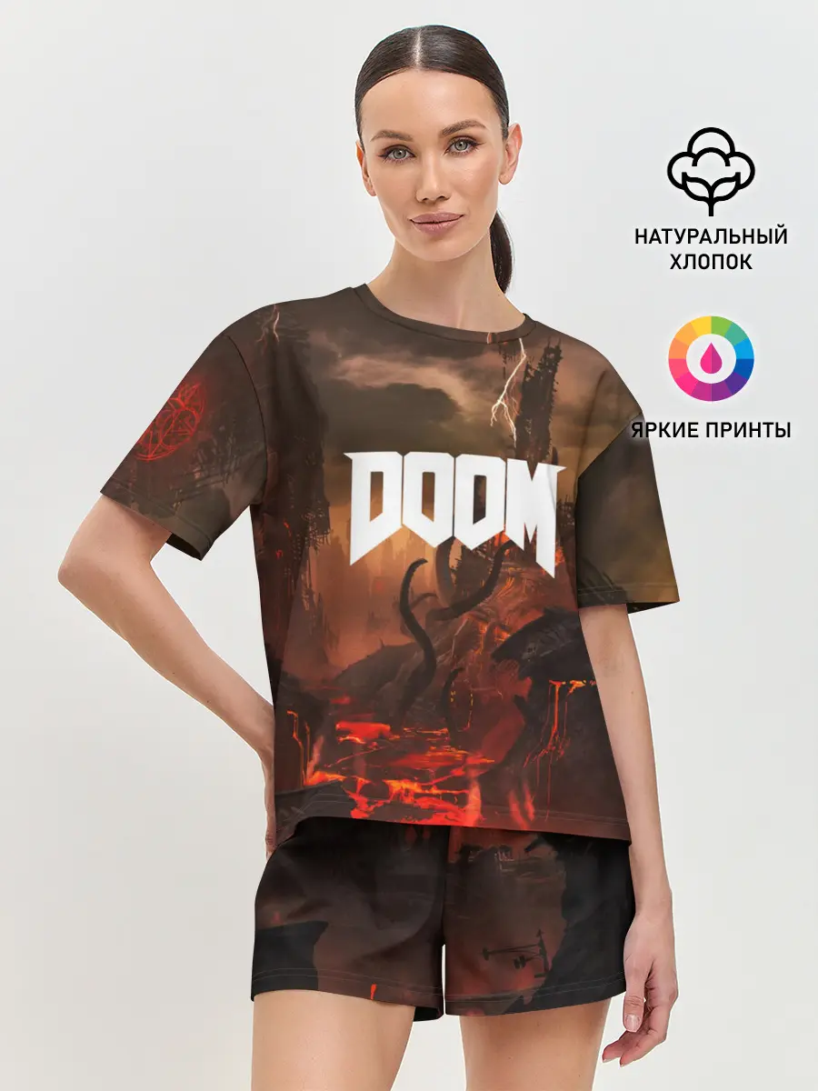Женская пижама с шортами / DOOM
