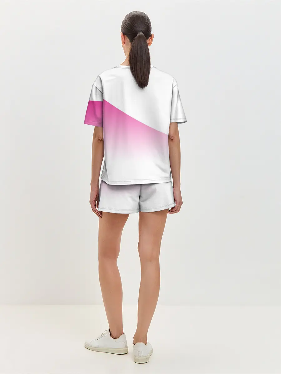 Женская пижама с шортами / Лого джоджо розовый треугольник