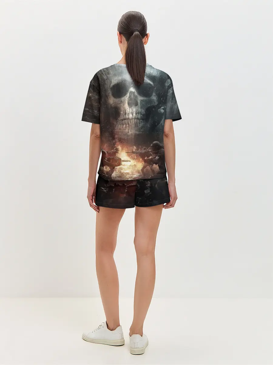 Женская пижама с шортами / Battlefield Череп