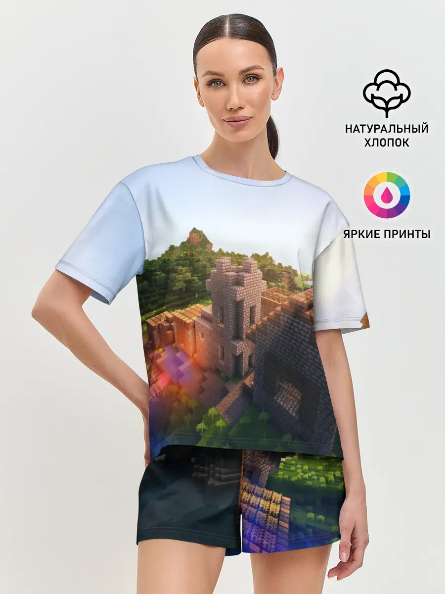 Женская пижама с шортами / Minecraft