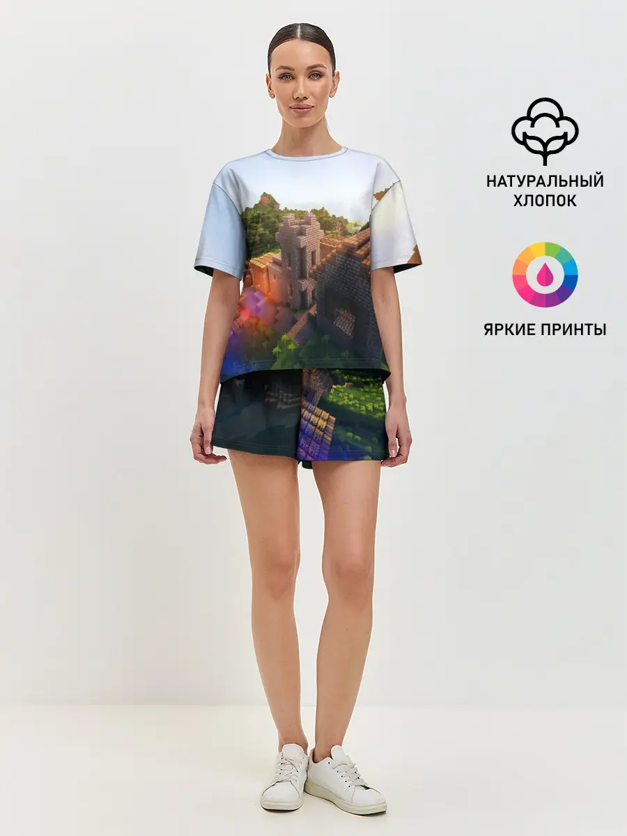 Женская пижама с шортами / Minecraft