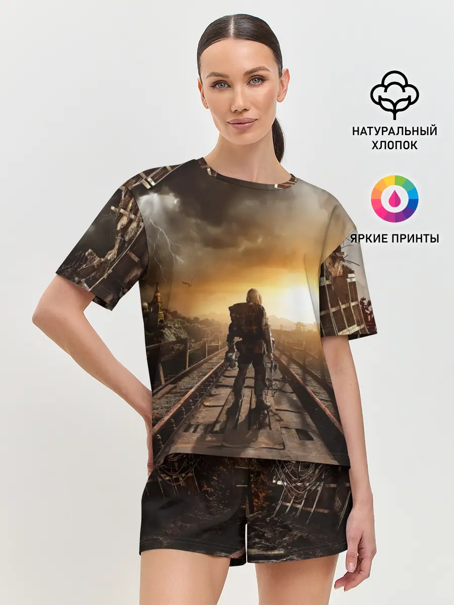 Женская пижама с шортами / Metro 2033 постапокалипсис