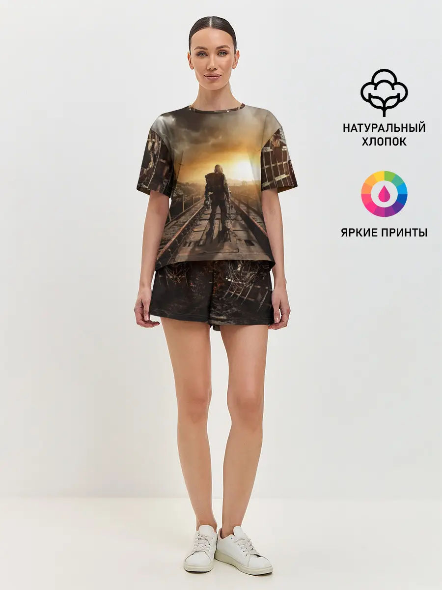 Женская пижама с шортами / Metro 2033 постапокалипсис