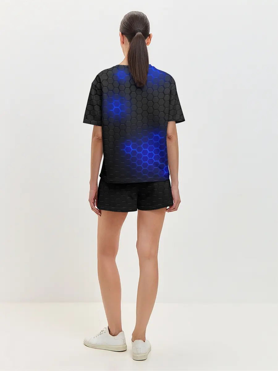 Женская пижама с шортами / СТАЛЬНАЯ БРОНЯ | НЕОНОВАЯ БРОНЯ