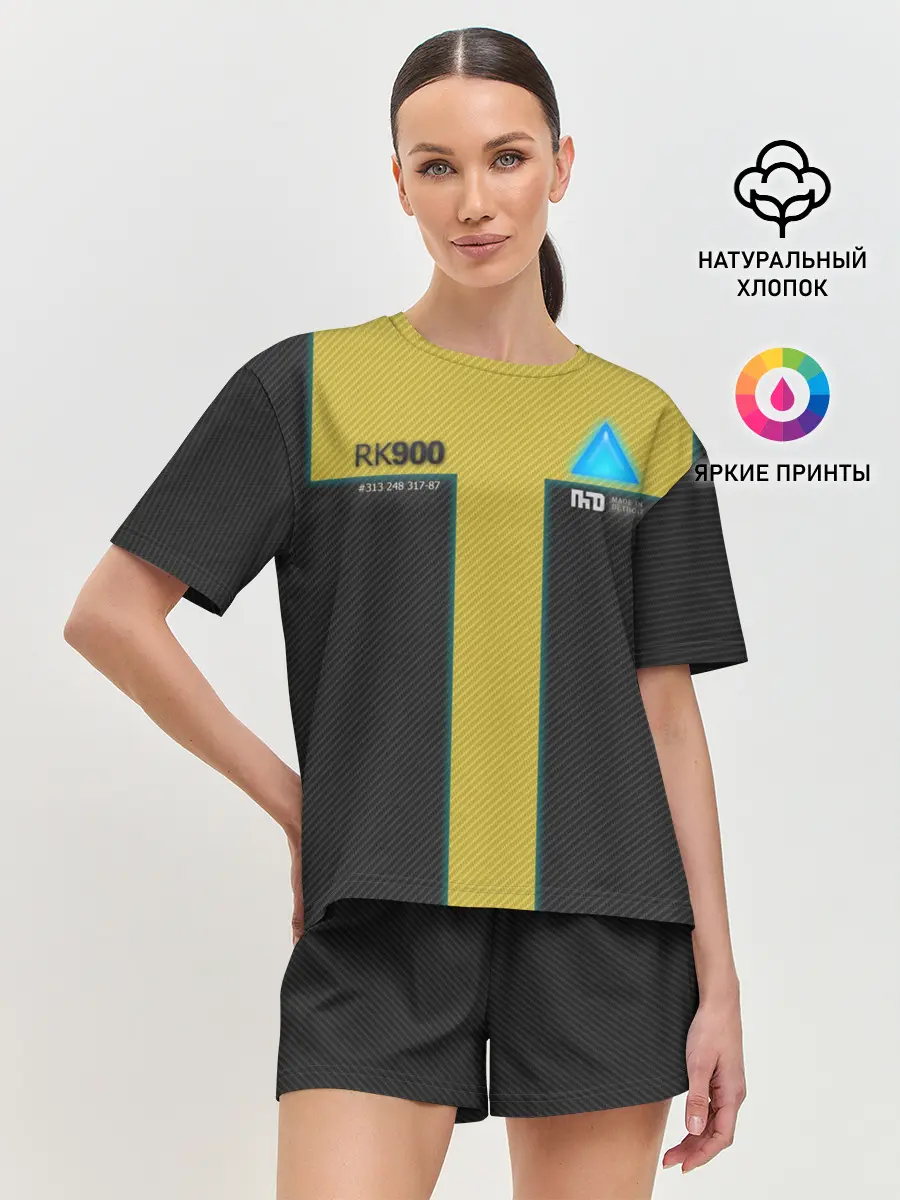 Женская пижама с шортами / TrdDBH, detroit, become human,