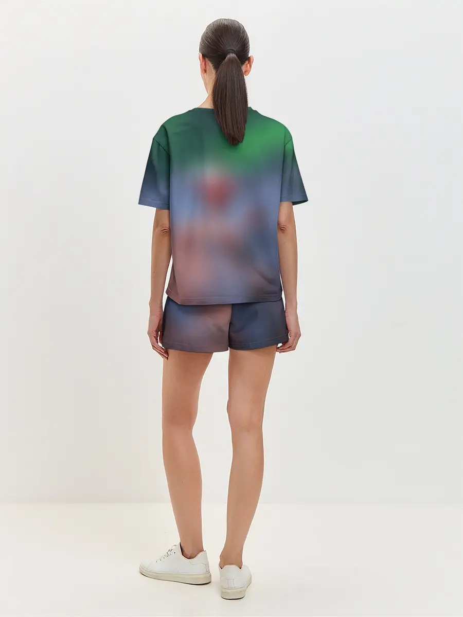 Женская пижама с шортами / Дед мороз и снеговики-зомби