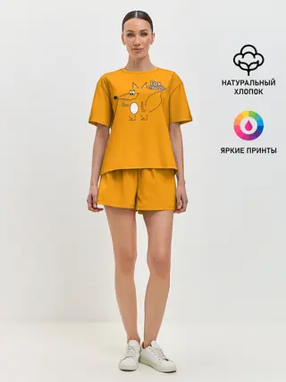 Женская пижама с шортами / Лисья морда