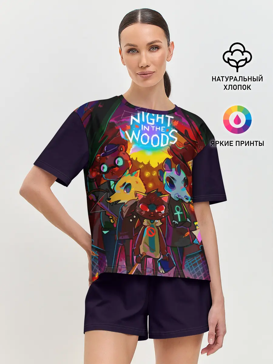 Женская пижама с шортами / Night in the Woods