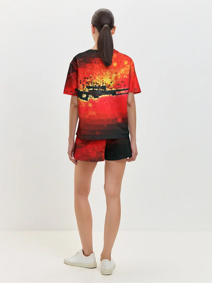 Женская пижама с шортами / cs go:AWP:Red Line