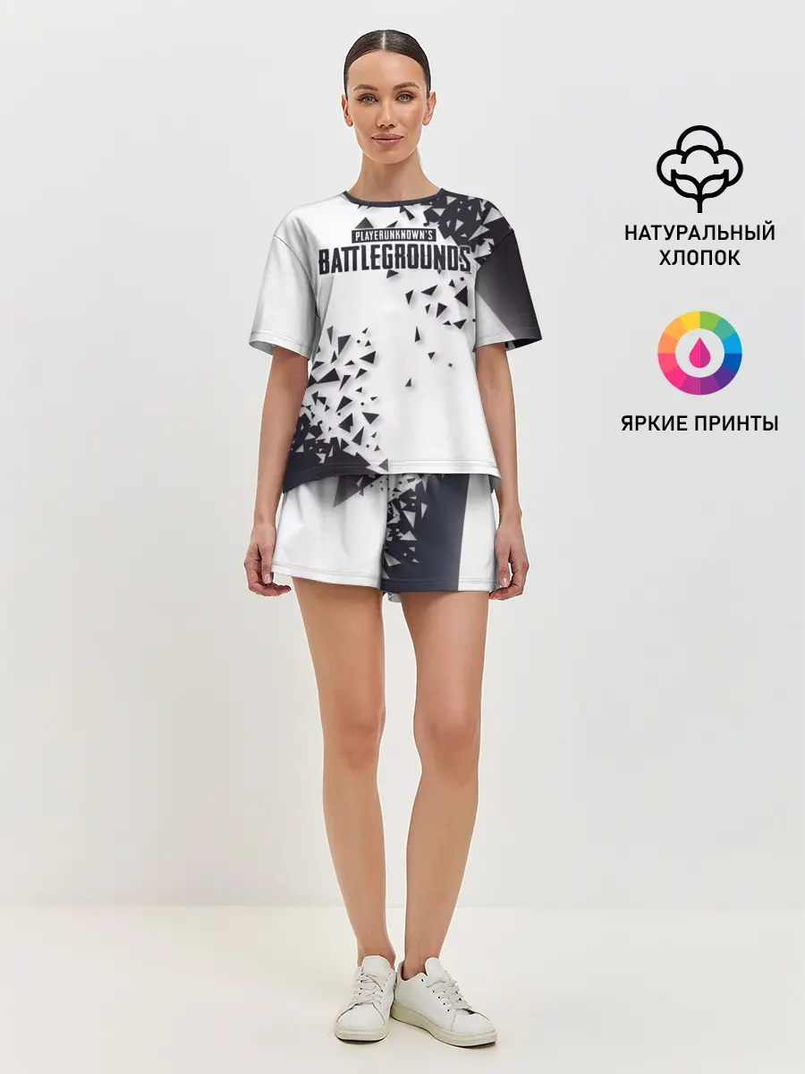 Женская пижама с шортами / PUBG Jacket Black