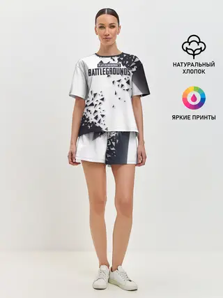 Женская пижама с шортами / PUBG Jacket Black