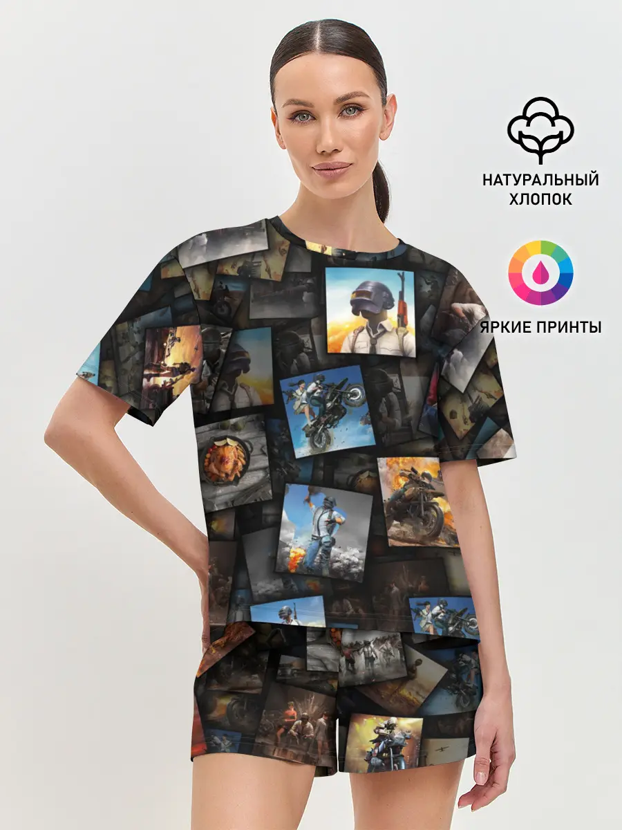 Женская пижама с шортами / PUBG