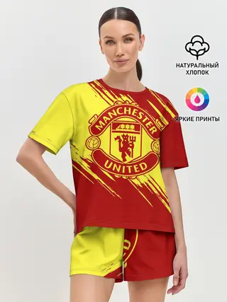 Женская пижама с шортами / Манчестер Юнайтед