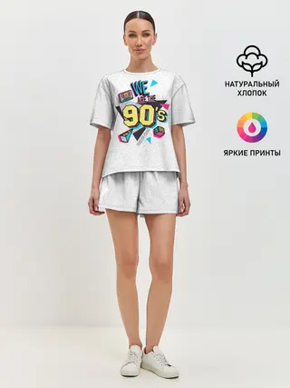 Женская пижама с шортами / Девяностые