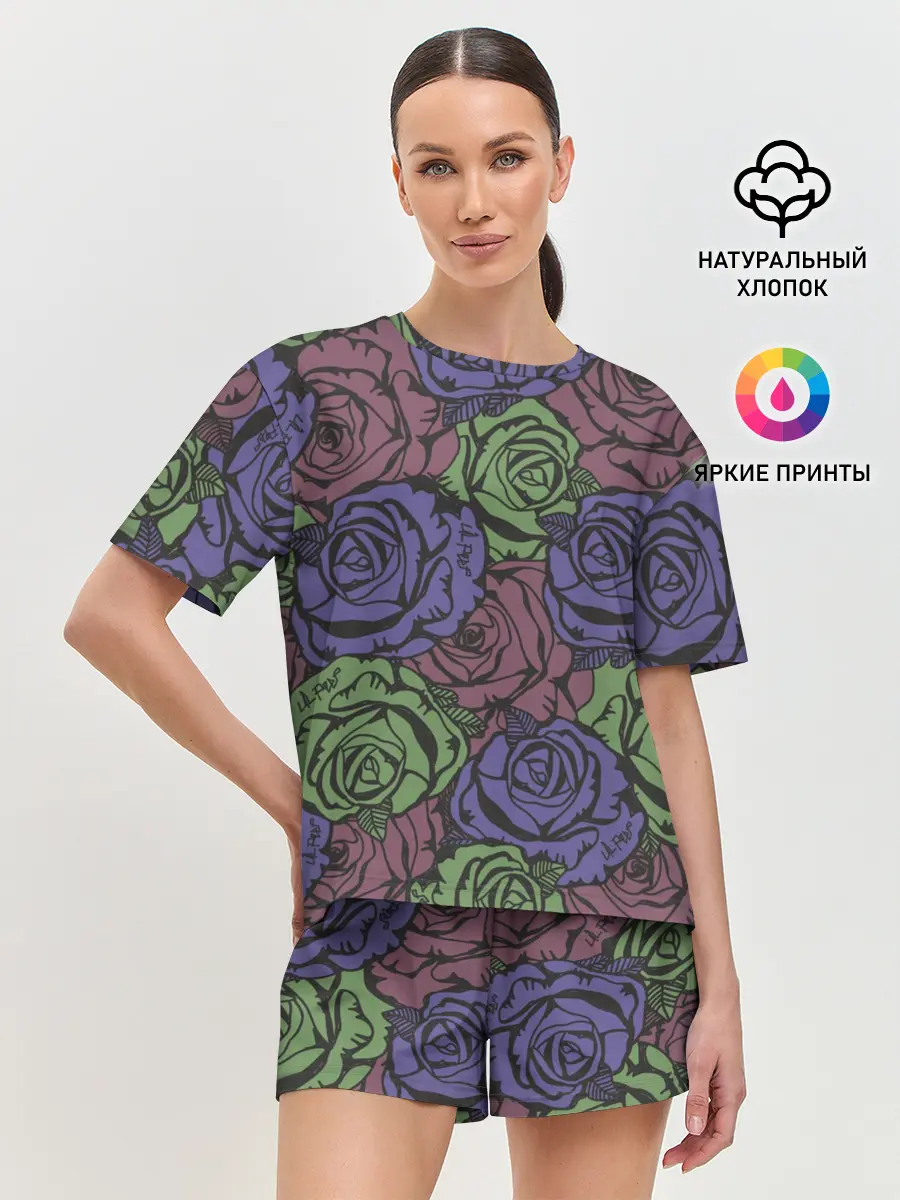 Женская пижама с шортами / Розы Лил Пипа